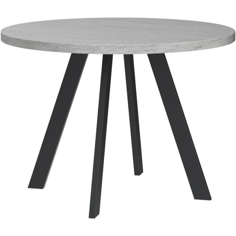 Round Dining Table, Mid Century Modern Small Round Dining Table 34.6 Inch, Leisure Coffee Table, Saving Space (Table)