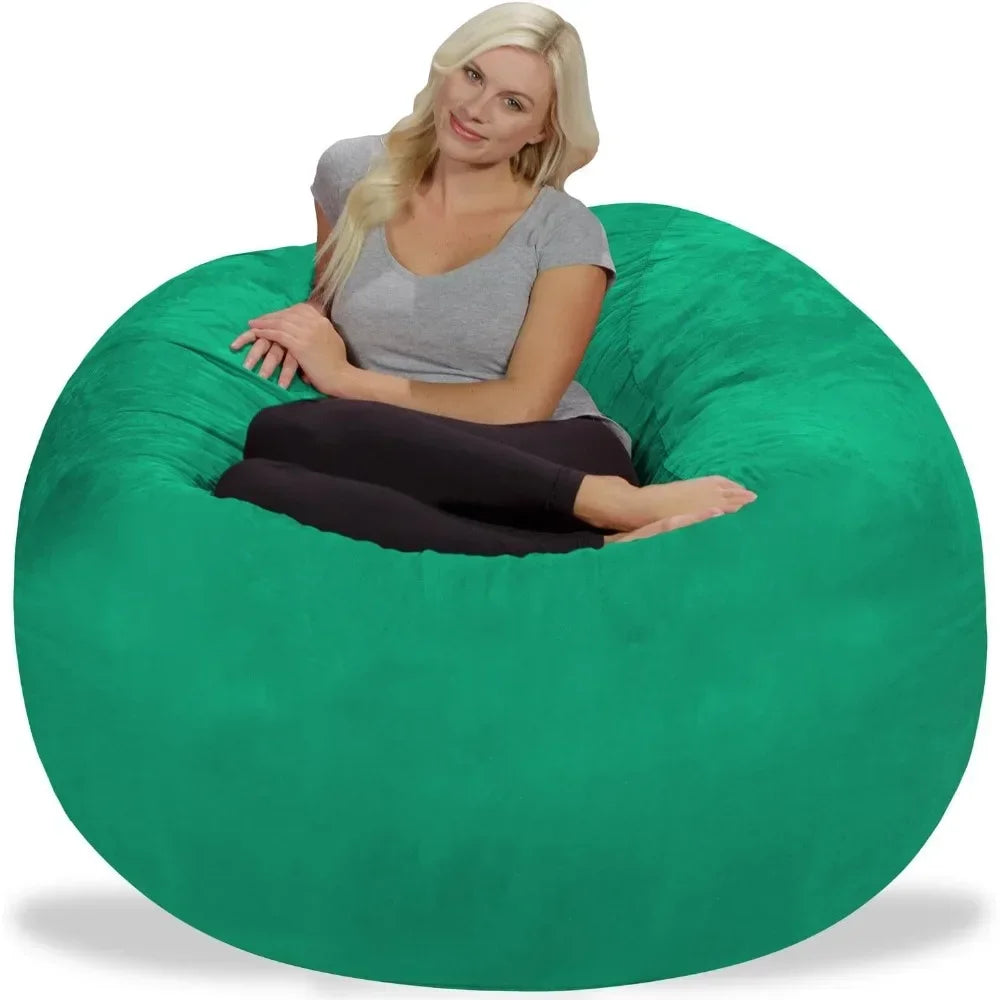 Beanbag Sofa, 5-foot Adult and Youth Beanbag Chair, Foam Filled Removable Micro Suede Cover and Lining, Ice Bag Beanbag Sofa