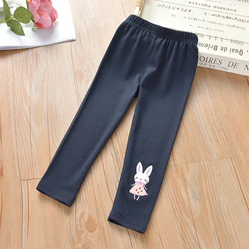 Baby Girls  Pants Toddler Kids Cartoon Printed Leggings 2024 Spring Autumn Trousers Children's Korean Style Clothing