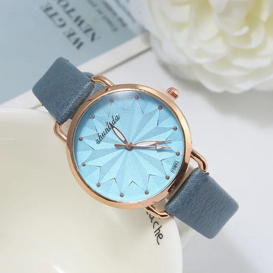 Luxury Women's Watches Simple Quartz Wristwatches PU Leather Watches Girl Students Clock Gift Ladies Watch Часы Женские Наручные