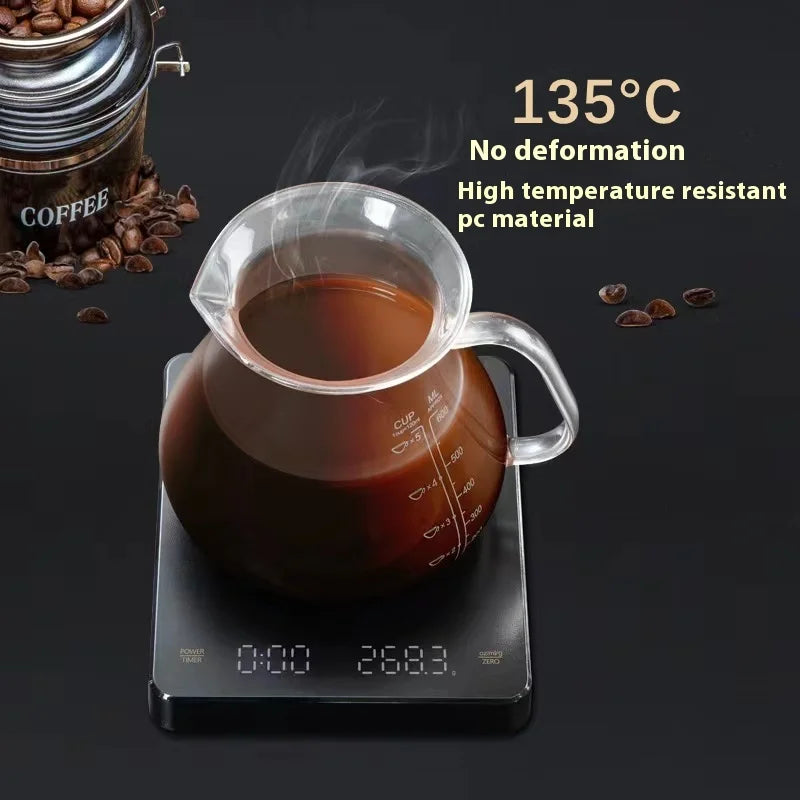 Hand brewed coffee electronic scale Home coffee bean electronic scale Italian timing weighing kitchen baking scale