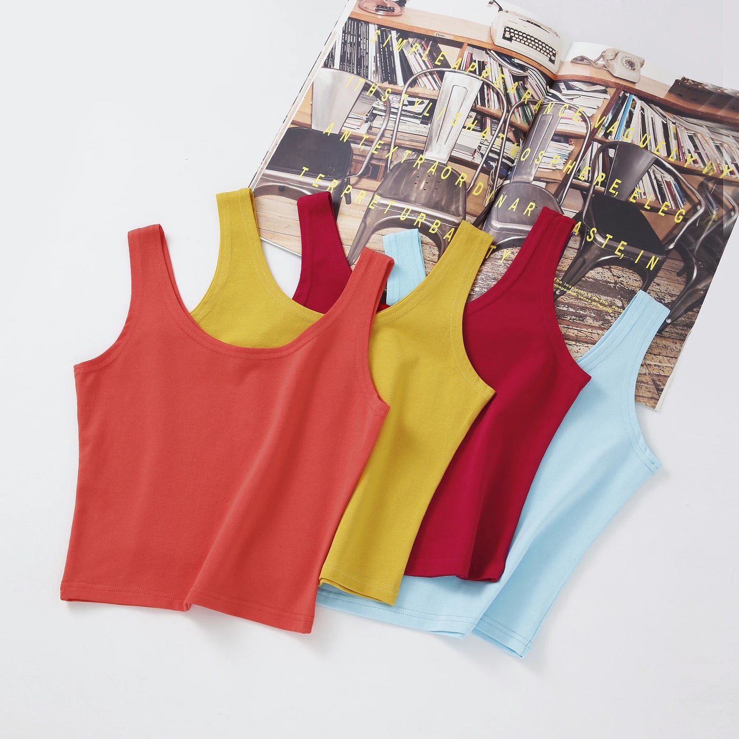 Candy Colour Chic: 2024 Fashion Tube Top, Sleeveless, 100% Cotton. Perfect for casual summer vibes, available up to 2XL.