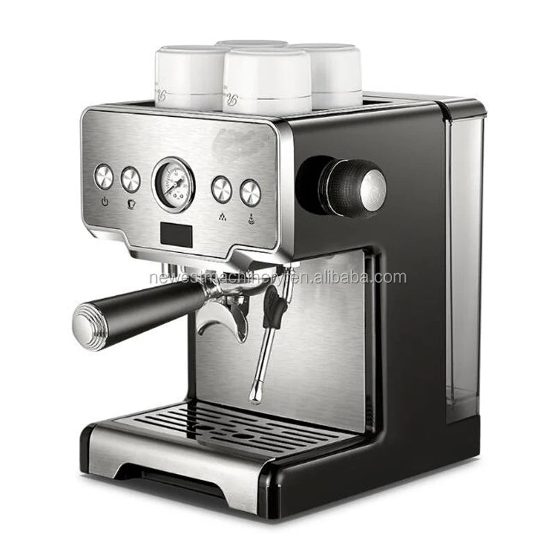 Stainless Steel Italian Coffee Maker espresso machine 15bar home semi-automatic pump type coffee machine 1450W