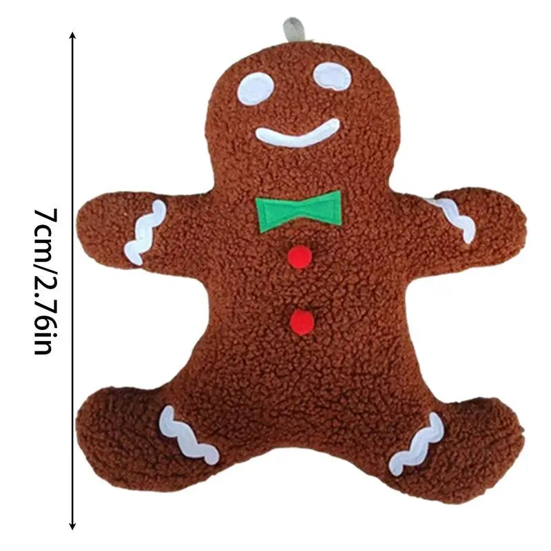 Gingerbread Man Plush Cute Toys Doll Soft Christmas Gingerbread Man Pillow Kids Plush Toys Pendant 2.76 Inches Stuffed Plushies