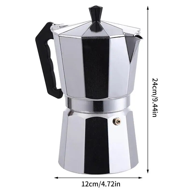 Moka Pot Stovetop Camping Manual Espresso Coffee Maker Coffee Maker Coffee Percolator Aluminum Mocha Brewer Utensils for Cafe