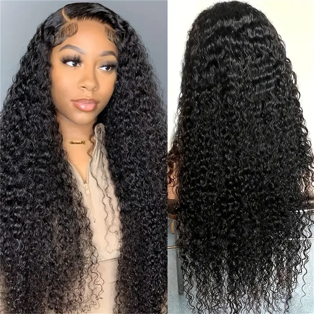 Human Hair Lace Wigs Remy Brazilian Transparent Deep Wave 13x4 Lace Frontal Wig 180% Density Cranberry Hair 13x4 Lace Front Wig