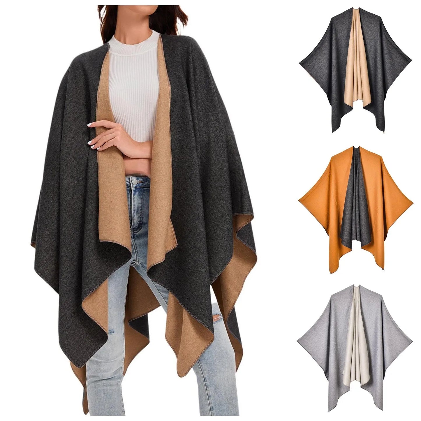 2024 Cashmere Scarves Women Winter Warm Shawls and Wraps Pashmina Thick Capes Blanket Femme Scarf Luxury Brand Ponchos Coat