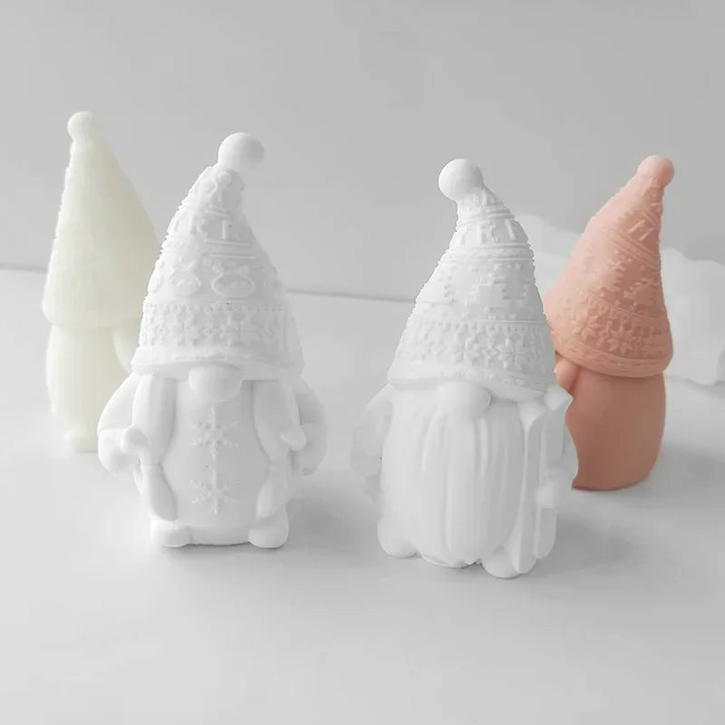 Ski Dwarf Candle Silicone Mold DIY Handmade Aromatherapy Candle Plaster Pendant Silicone Mold