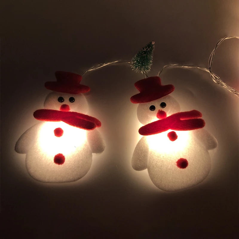 Christmas Snowman LED Garland String Light Merry Christmas Decorations  For Home Cristmas Tree Ornament Xmas Navidad Gifts 2025