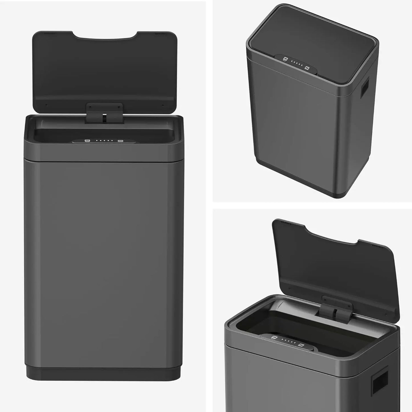 Touchless Trash Cans 21 Gallon Motion Sensor Trash Can Stainless Steel Smart Trash Can With Lid Rectangular Touchless Garbage