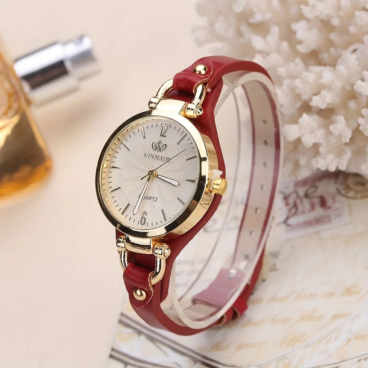 Leather Strap Watch Strap Fashion Quartz Watch Fancy  Jewelry Sophisticated And Watch