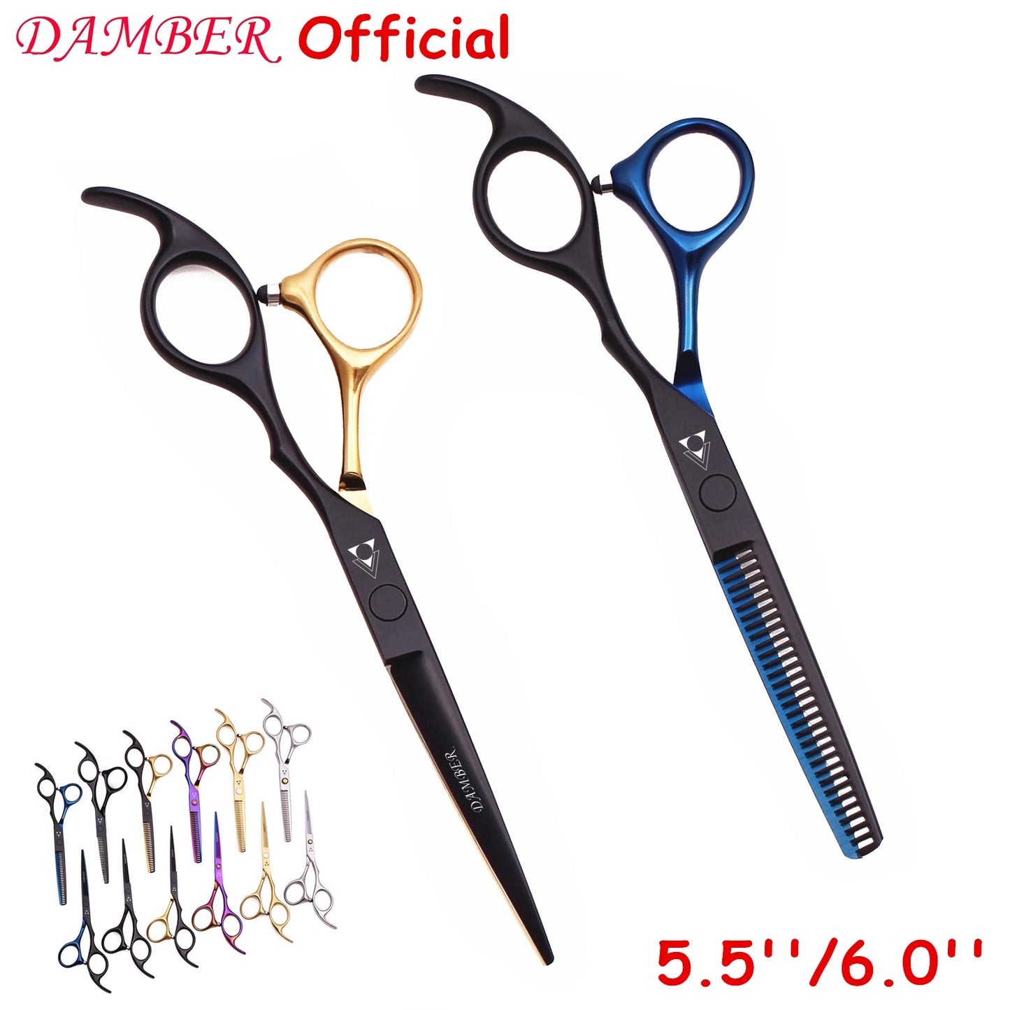 Haarschere 5,5 6,0 Professionelle Friseurschere Effilierschere Friseurschere Set Haarschneideschere 440C Japan Stahl 888#