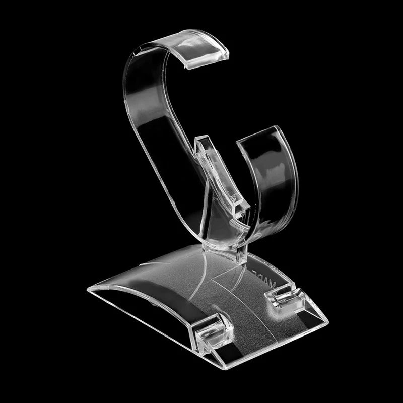 2Pc Fashion & Practical Transparent C-shaped Watch Stents ABS Luxury Watch Bracelet Jewelry Bangle Display Stand Holder