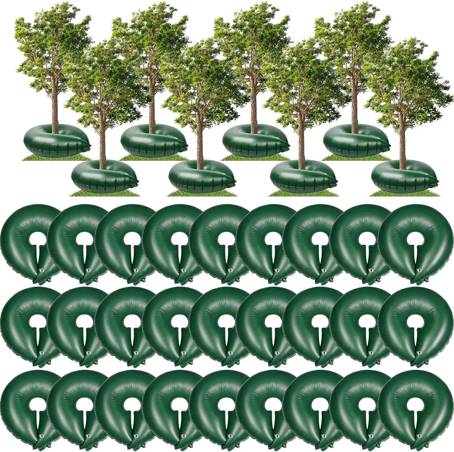 50 Pack 15 Gallon Tree Watering Ring Bag Slow Release Reusable Tree Water Bag Bulk Heavy Duty Automatic Drip Tree Irrigation