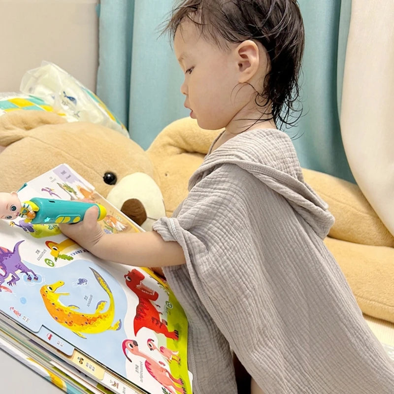 Breathable Bathrobe Soft Hooded Blanket Children Infant Poncho for Baby Newborn