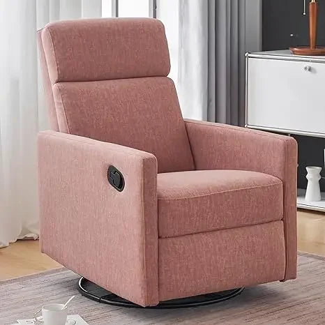 Swivel Rocking Recliner Chair for Adults, Rocker Nursery Glider Chair for Living Room,   Fabric Sofa Chair ，Living Room Chairs