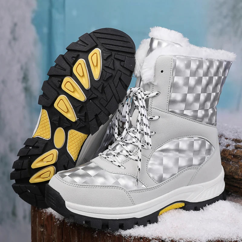 Winter Brand Women's Boots Plush Snow Boots Outdoor Non-slip Sneakers Women Warm  Waterproof Boots Fashion Casual Designer Shoes