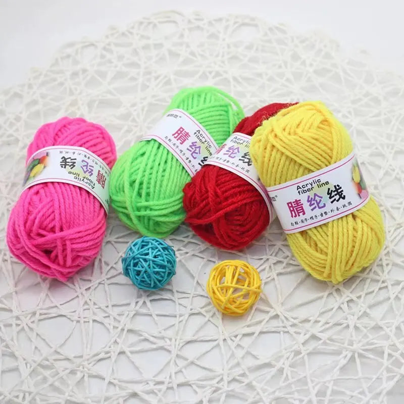 12pcs Multicolor Yarn Knitting Supplies , Crochet Craft For Crocheting And Knitting Yarn Starter Kit For Beginners