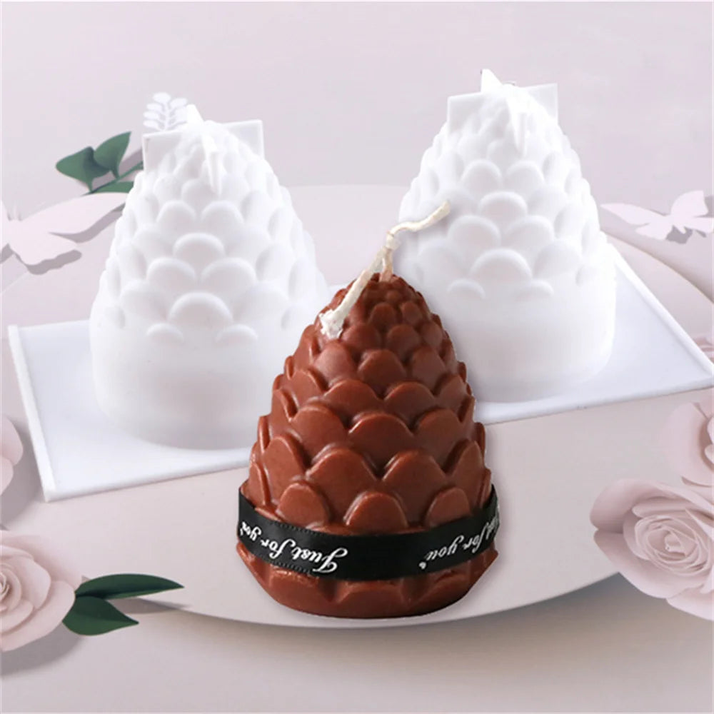 3D Pine Cones Silicone Candle Mold For DIY Aromatic Candle Making Resin Soap Mold Christmas Gifts Craft Supplies Home Decor