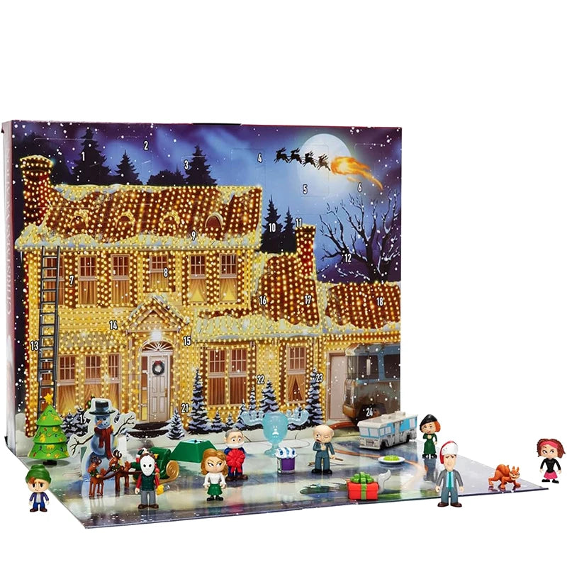 Christmas Vacation Advent Calendar 24 Gifts Christmas Vacation Figures Accessories Christmas Countdown Calendar Toy Blind Box