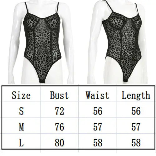 Sexy Bodysuit Frauen Leopard Blumenstickerei Aushöhlen Spitze Skinny Bodysuit Schwarz SML Jumpsuit Sommer Overalls Femme