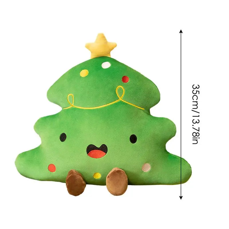 Decorative Gingerbread Man Plush Pillow Christmas Novelty Plush Pillow Snowman Decorative Sofa Cushion Outdoor Party Tree Pillow