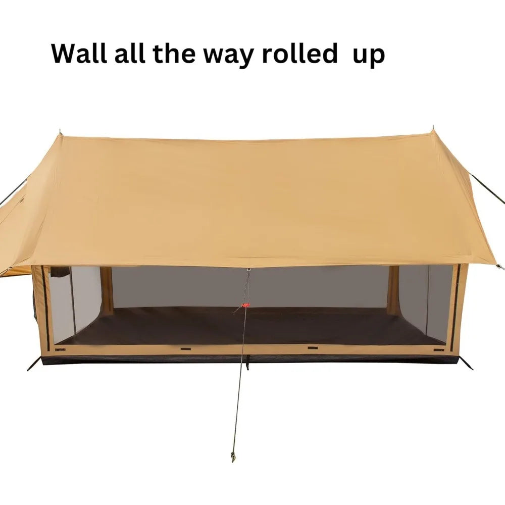 Rover Canvas Scout Tent, (2.4 X 2.75 M)with Stove Jack- Waterproof, 4 Season Luxury Outdoor Camping and Glamping Yurt Tents