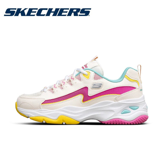 Skechers Women Shoes Casual D'LITE Chunky Sports Walking Shoes Light Breathable Wear-resistant Non-slip Sneakers sketchers mujer