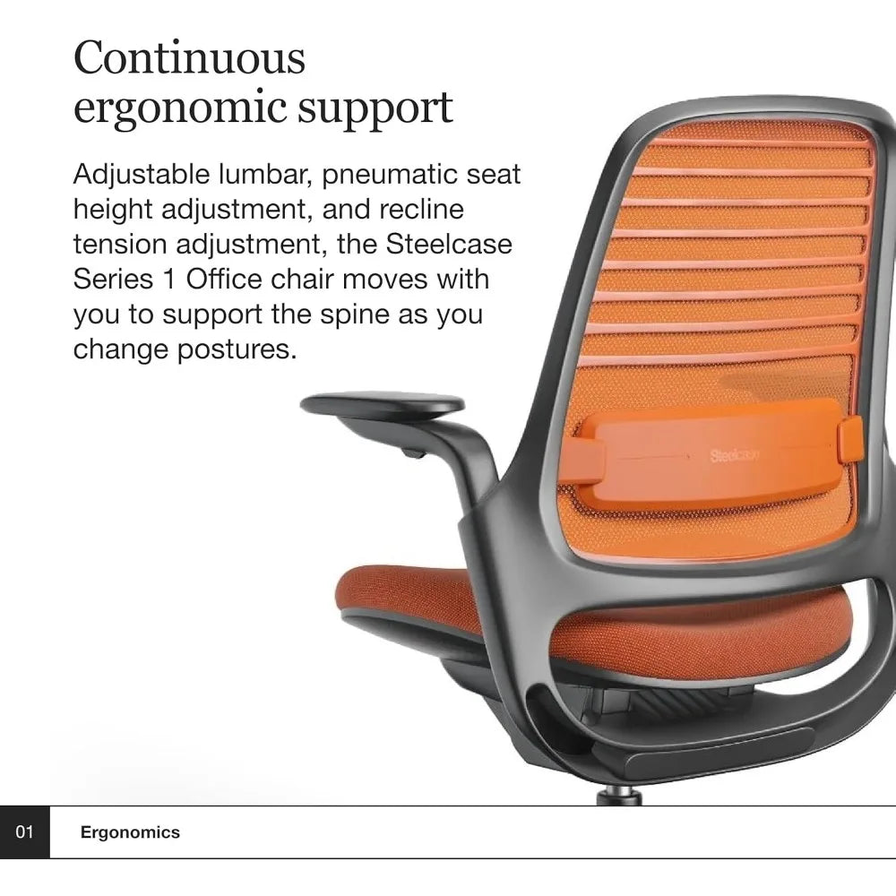 Office Chair - Ergonomic Work Chair with Wheels for Hard Flooring - Helps Support Productivity - Weight-Activated Controls