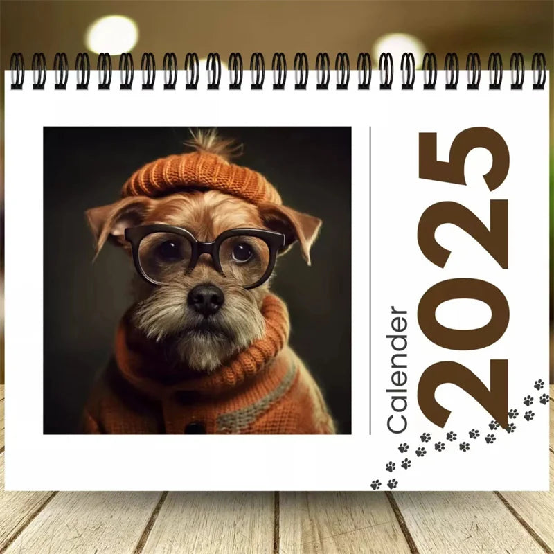 1 Pcs Funny Dogs Pooping Wall Calendar 2025 Unique Calendar Gift for Friends Family Neighbors Coworkers Relatives Loved Ones