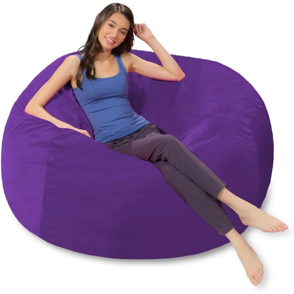 Memory Foam Bean Bag Chair, Purple FurryProduct72"D x 72"W x 34"HWatching Movies, Playing Video Games, Relaxing