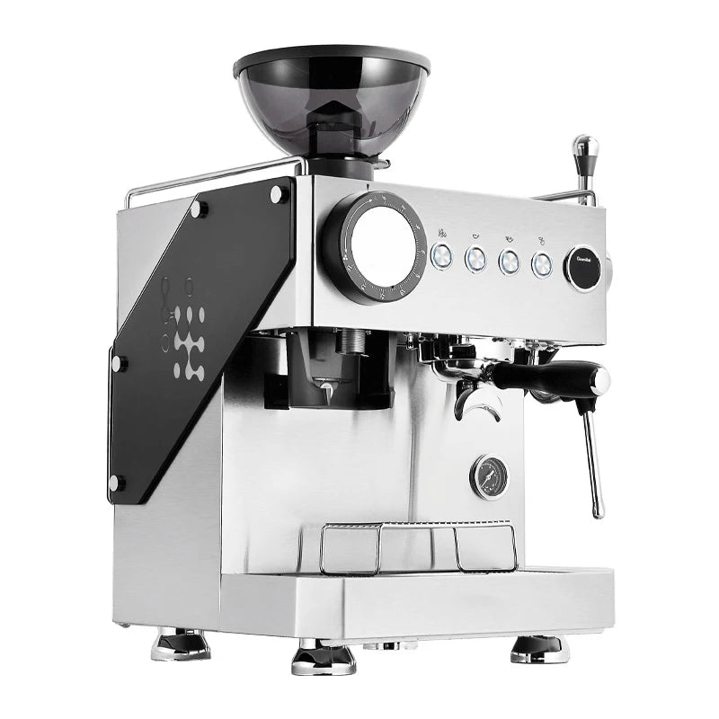 Fully Automatic Espresso Machine For Home And Commercial Use: Integrated Grinding And Steaming For Rich Espresso