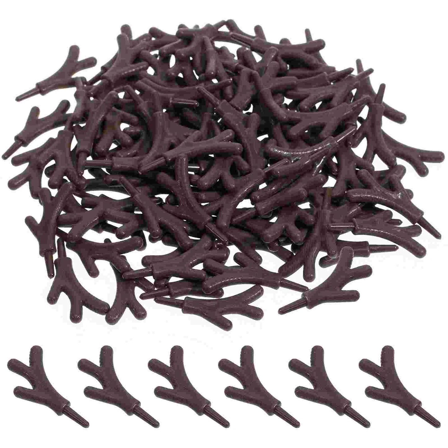 100 PCS Xmas Decorations Nativity Ornaments Christmas DIY Accessories Branch Antlers Craft Lantern Cake Man