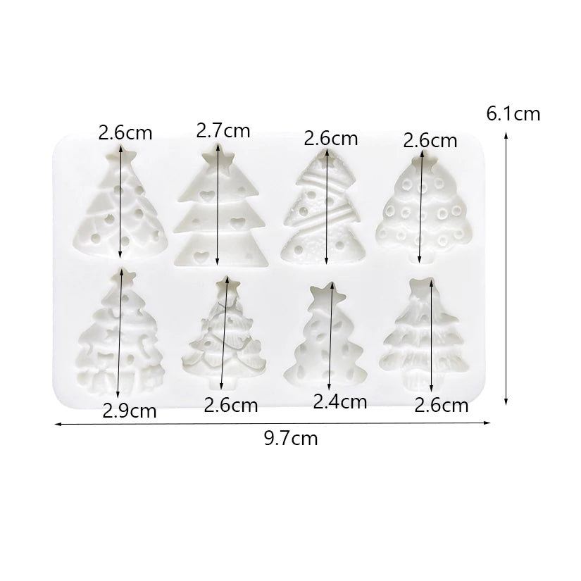 Christmas Tree Silicone Sugarcraft Chocolate Cupcake Baking Mold Fondant Cake Decorating Tools