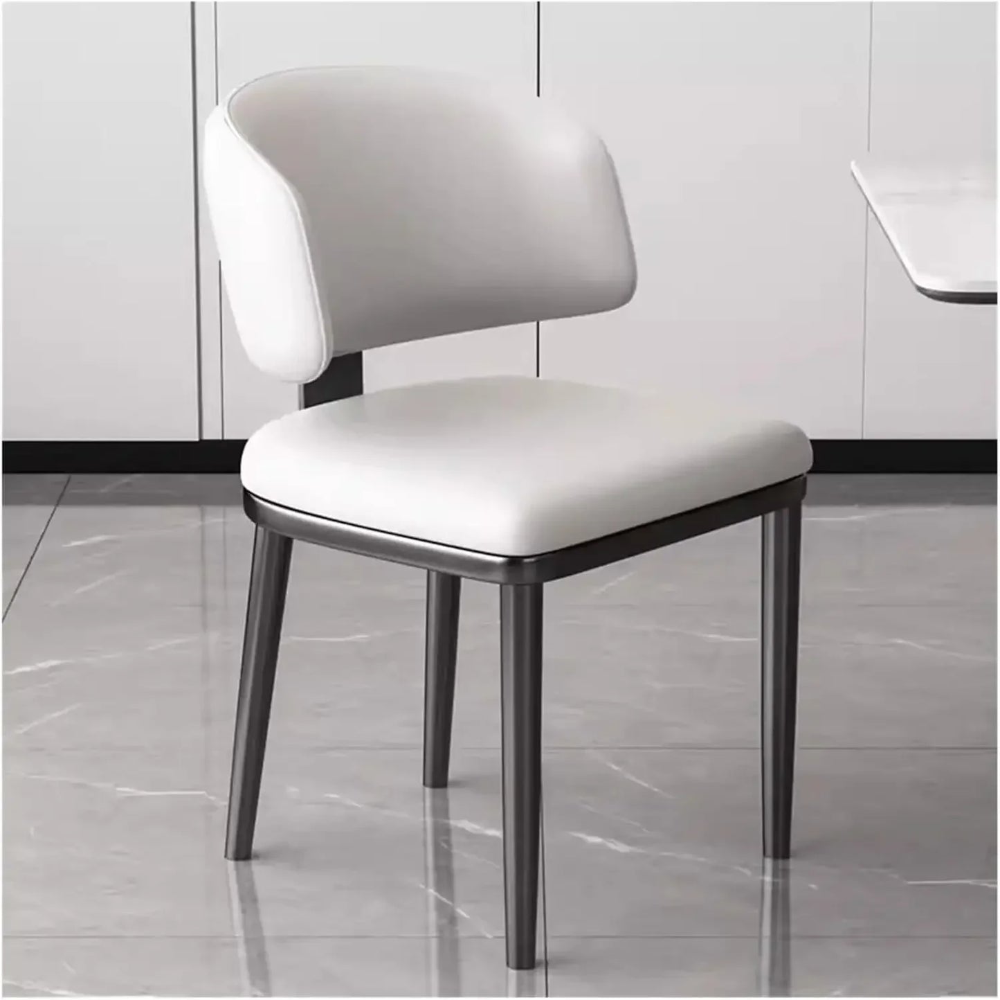 Dining chair，Upholstered Dining Chairs Modern Kitchen Dining Room Chairs with Curved Back,Upholstered Armless Side Chair