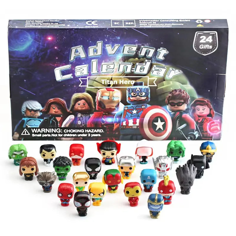 2025 Advent Calendar Anime Cartoon Action Figures Spidermans Model Doll Christmas Advent Surprise Toys Kids Girl Boys Gifts