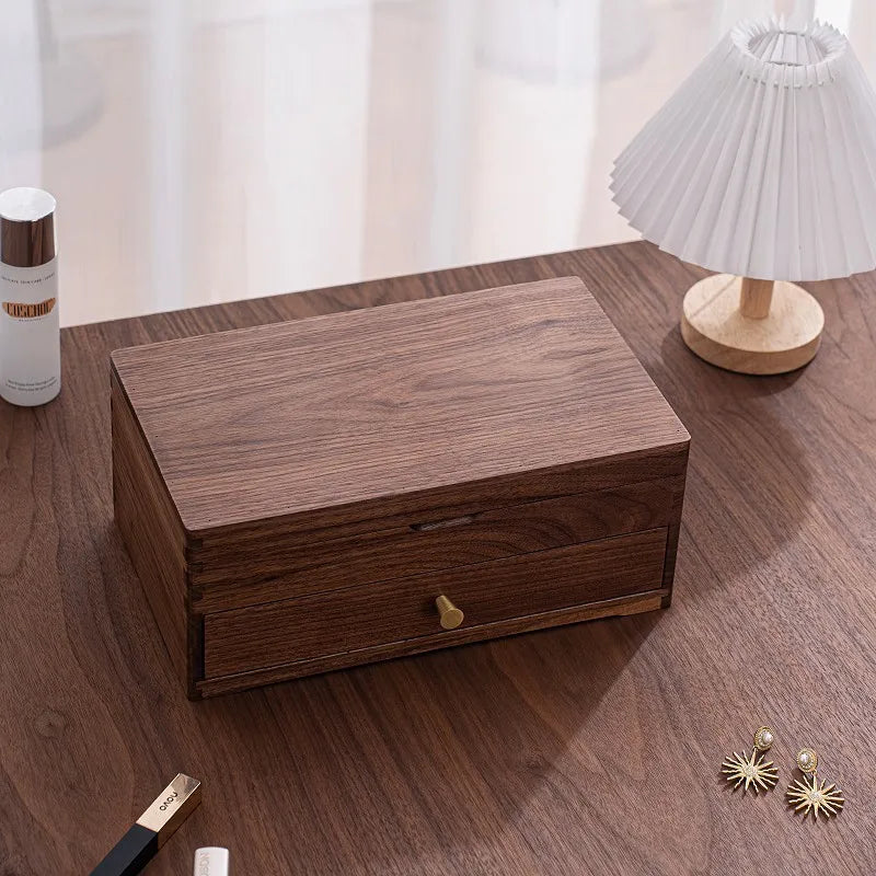 Wooden Jewelry Box Three Layers Multi Functional Jewelry Storage Box Luxury Exquisite Display Rack Gifts Packaging Supplies