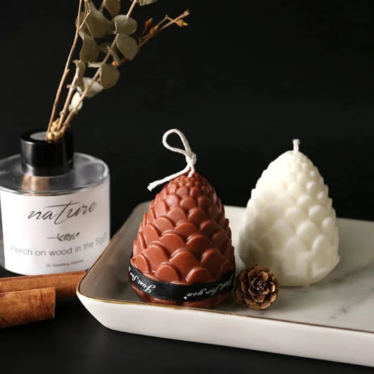 Christmas Pine Nut Candle Silicone Mold Aromatherapy Candle Resin Mold Desktop Creative Candle Decoration Craft Christmas Gift