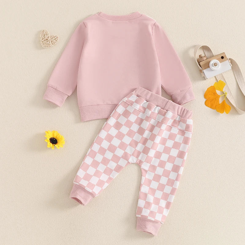 Toddler 2 Piece Set Striped Print Hoodie and Jogger Pants for Baby Boys Girls Autumn Winter Outfit Clothing