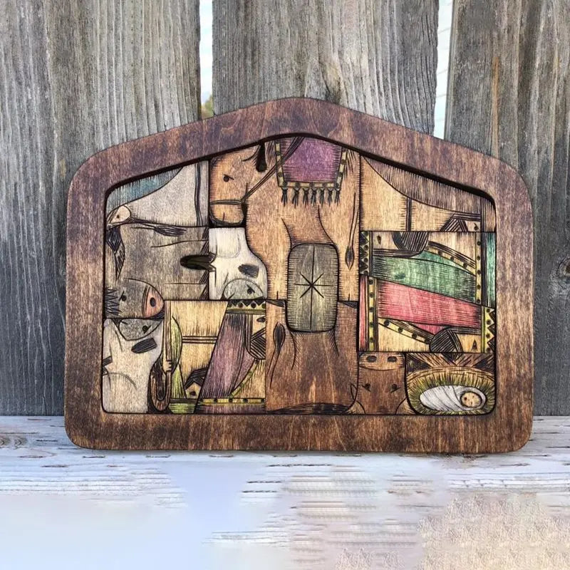 Wooden Jesus Puzzles Nativity Set Nativity Puzzle Puzzle Game Kids Desk Figurine