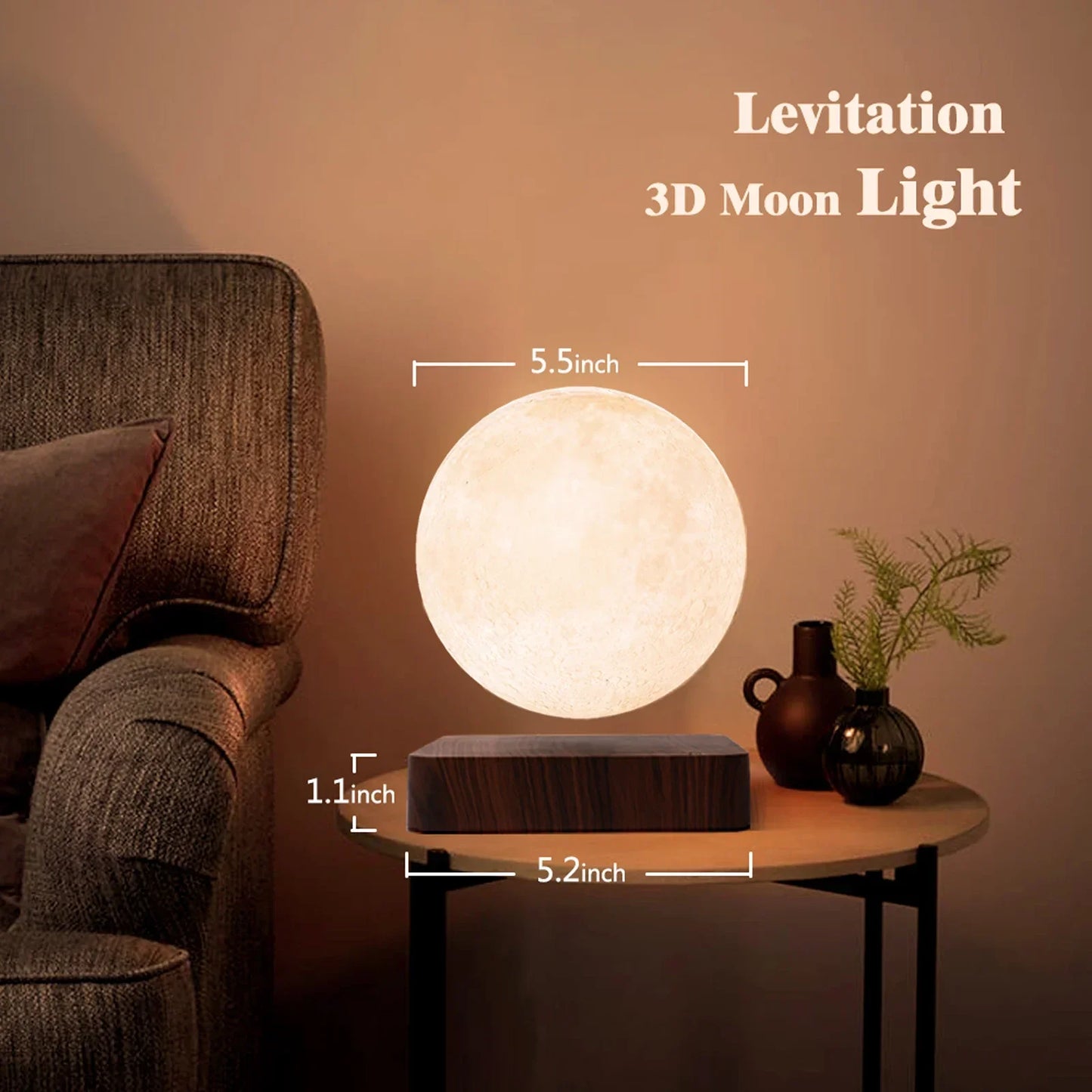 Magnetic Levitating Moon Lamp Floating Luna Moon Light Christmas Birthday Gift Moon Lamp