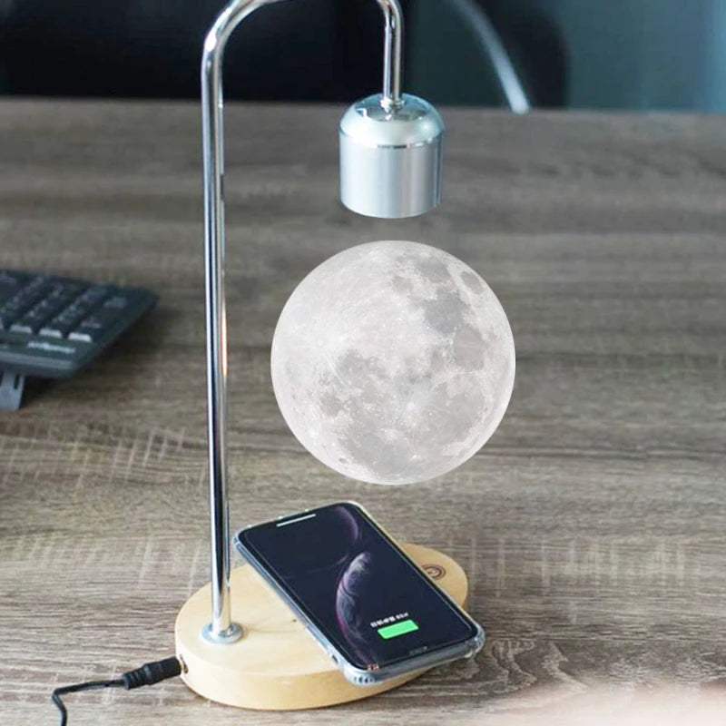 3D Printing Magnetic floating levitating moon lamp creative gift desk lamps  small night lights