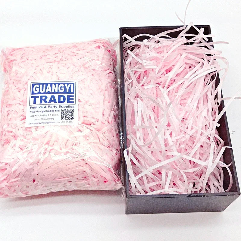 100g Box Filler for Gift Colorful Raffia Shredded Paper Filler Birthday or Wedding Party DIY Candy Material Packaging Filler