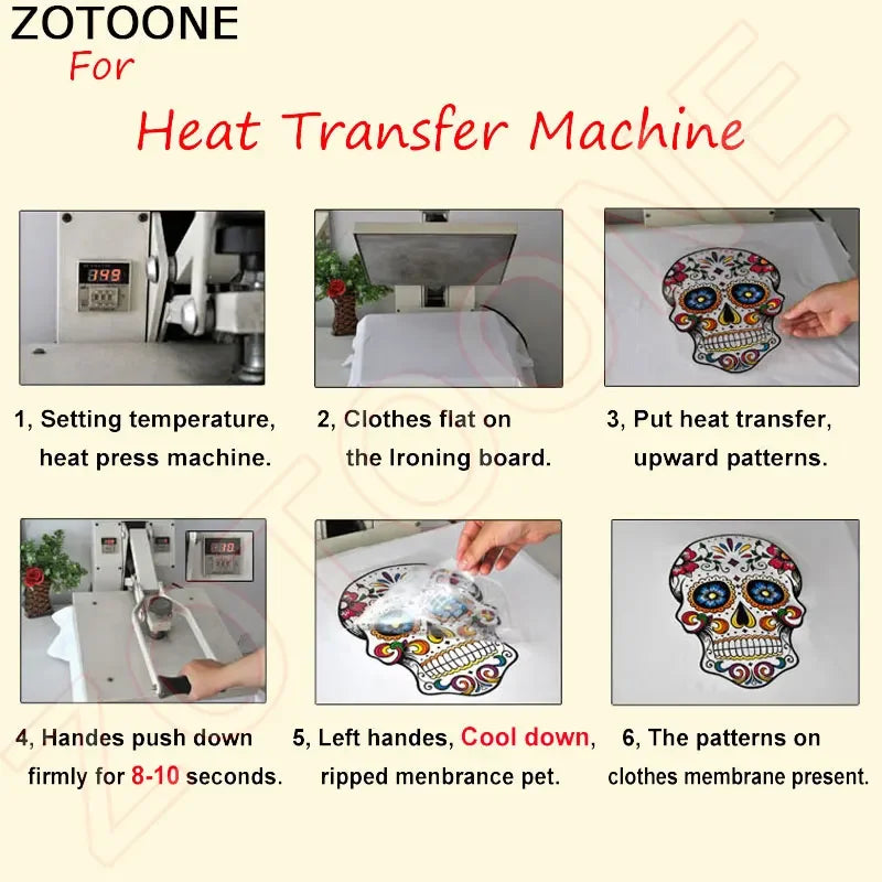 ZOTOONE cartoon animalsPatches for Clothing T-shirt Dresses Bags DIY Decoration A-level Washable Stickers Heat Press Appliqued D