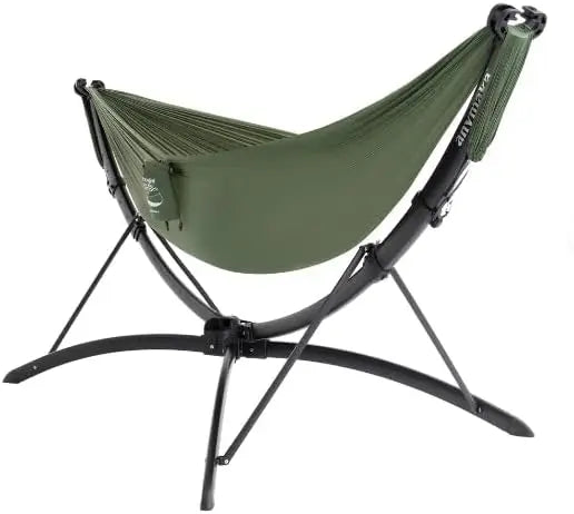 Set Up in 3 Seconds Hammock Stand with Ultralight Double Hammock - 550 LBS Capacity - Portable Hammock Stand Stable on Any