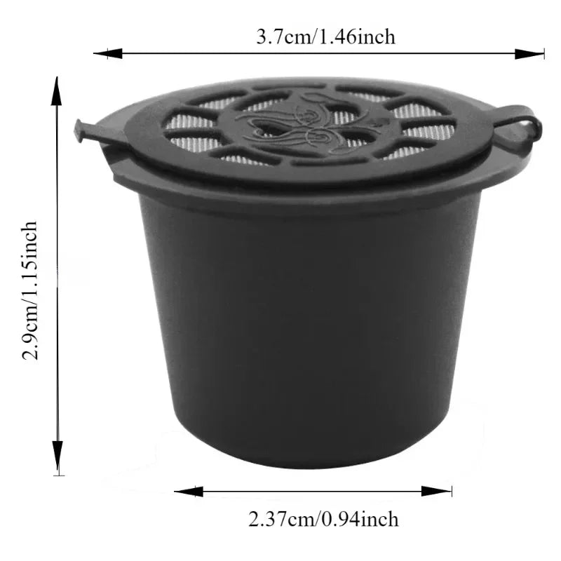 Reusable Coffee Capsule Filters with Spoon and Brush Refillable Coffee Pods Compatible with Nespresso Coffee Accessories