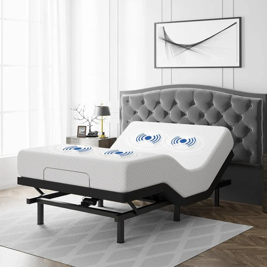 Adjustable Bed Frame with Remote & Massage - Electric Beds Bases w/Zero Gravity, Dual Side USB, Quiet Motor, Wireless Remote