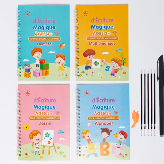 Free shipping French Copybook Magic Reusable Writing Handwriting Copybook For Kids Children Book Calligraphy Montessori Toy