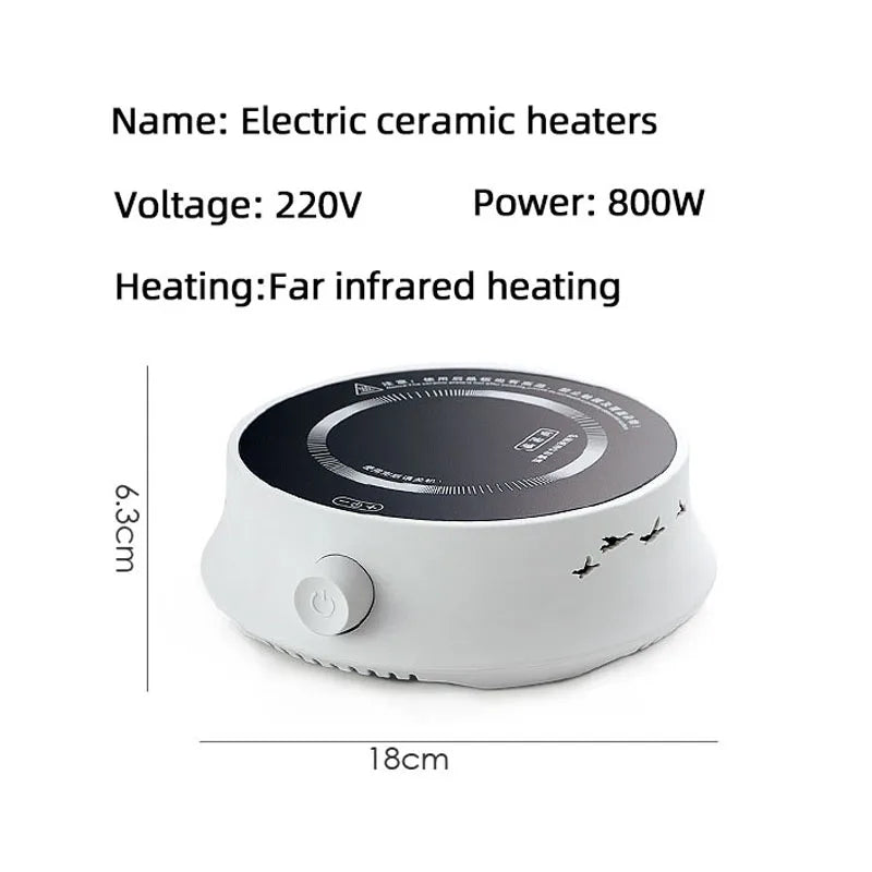 800W Mocha Electric Ceramic Heater Tea Coffee Maker Heating Furnace Electric Hot Plate Tea Stove Water Boiler 220V