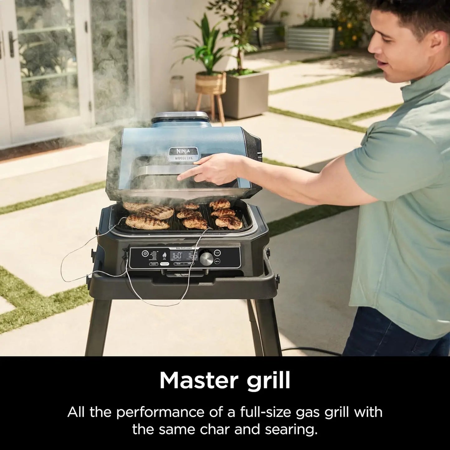 Woodfire Pro Connect Premium XL Outdoor Grill & Smoker, Bluetooth, App Enabled, 7-in-1 Master Grill, BBQ Smoker